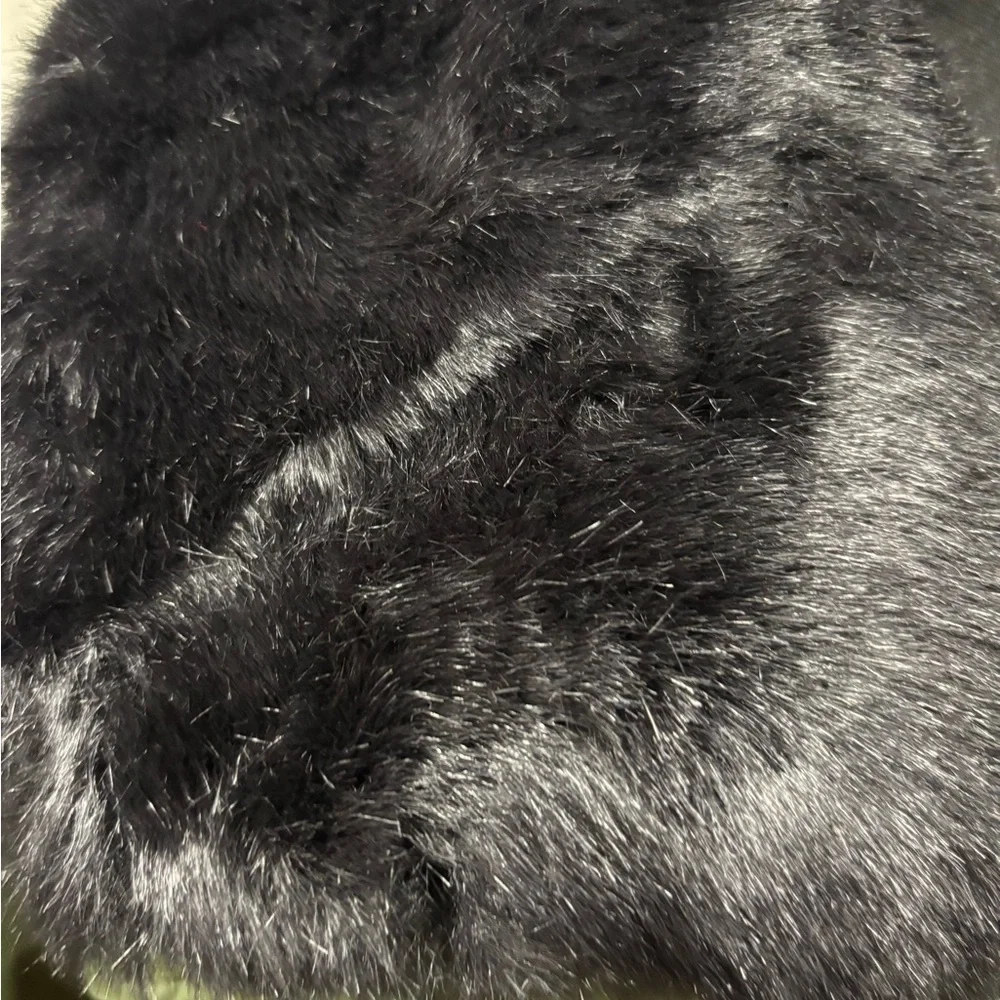 Weatherproof Olive Puffer Jacket with Black Faux Fur Collar